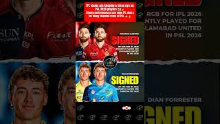 PSL 2026 players in IPL 2026 - Richard Gleeson & Dian Forrester signed by IPL Teams