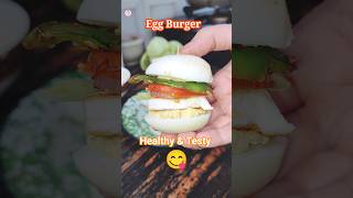 Healthy Egg Burger Recipe #burger #egg #eggburger #cook #streetfood #food #foodie
