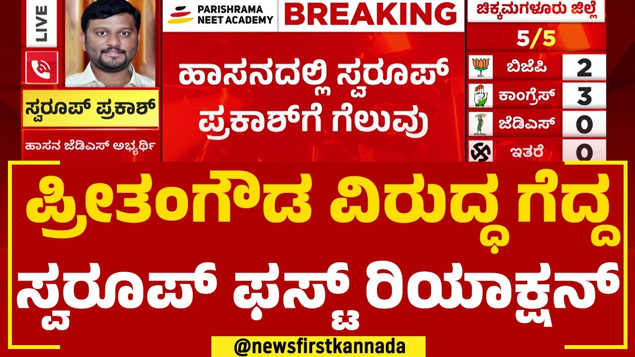 Swaroop Prakash : Preetham Gowda ವಿರುದ್ಧ ಗೆದ್ದ ಸ್ವರೂಪ್ ಪ್ರಕಾಶ್ ಫಸ್ಟ್ ರಿಯಾಕ್ಷನ್| Election Result 2023