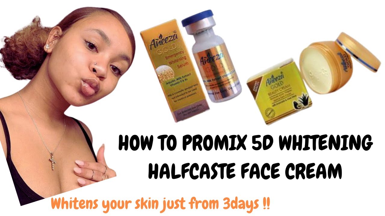 5D HALFCASTE WHITENING FACE CREAM HOW TO PROMIX HALFCASTE TONE FACE