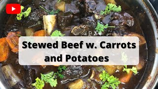 Jamaican Stewed Beef w. Carrots and Potatoes