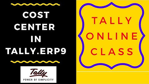 B.com 4th Sem: Cost Center in Tally.ERP9/computerized Accounting System/S.no-12