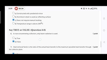 NPTEL Renewable Energy Engineering: Solar Wind and Biomass Energy Systems Assignment - 2 |2024 week2