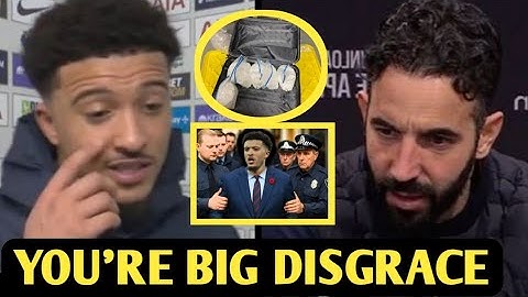 "YOU'RE A BIG DISGRACE!" MAN UTD MANAGER AMORIM REACTS TO SANCHO'S SHOCKING ALLEGATIONS