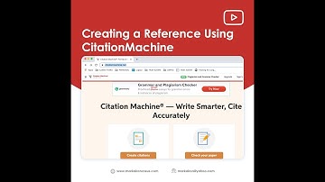 Creating a Reference Using CitationMachine