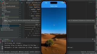 Set background image to Flutter App | Dart | Android Studio. screenshot 2