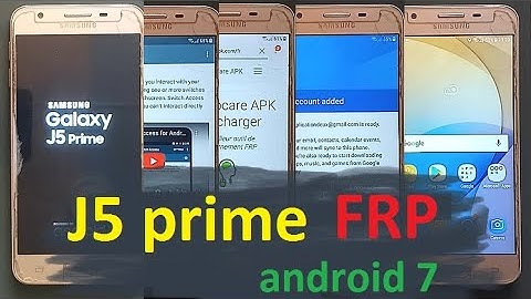 Samsung J5 Prime frp bypass android 7