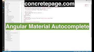 Angular Material Autocomplete