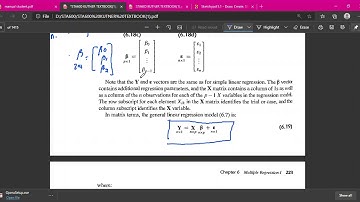 STA602: Multiple Linear Regression in Matrix Term