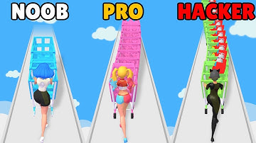NOOB vs PRO vs HACKER in Cart Pusher!