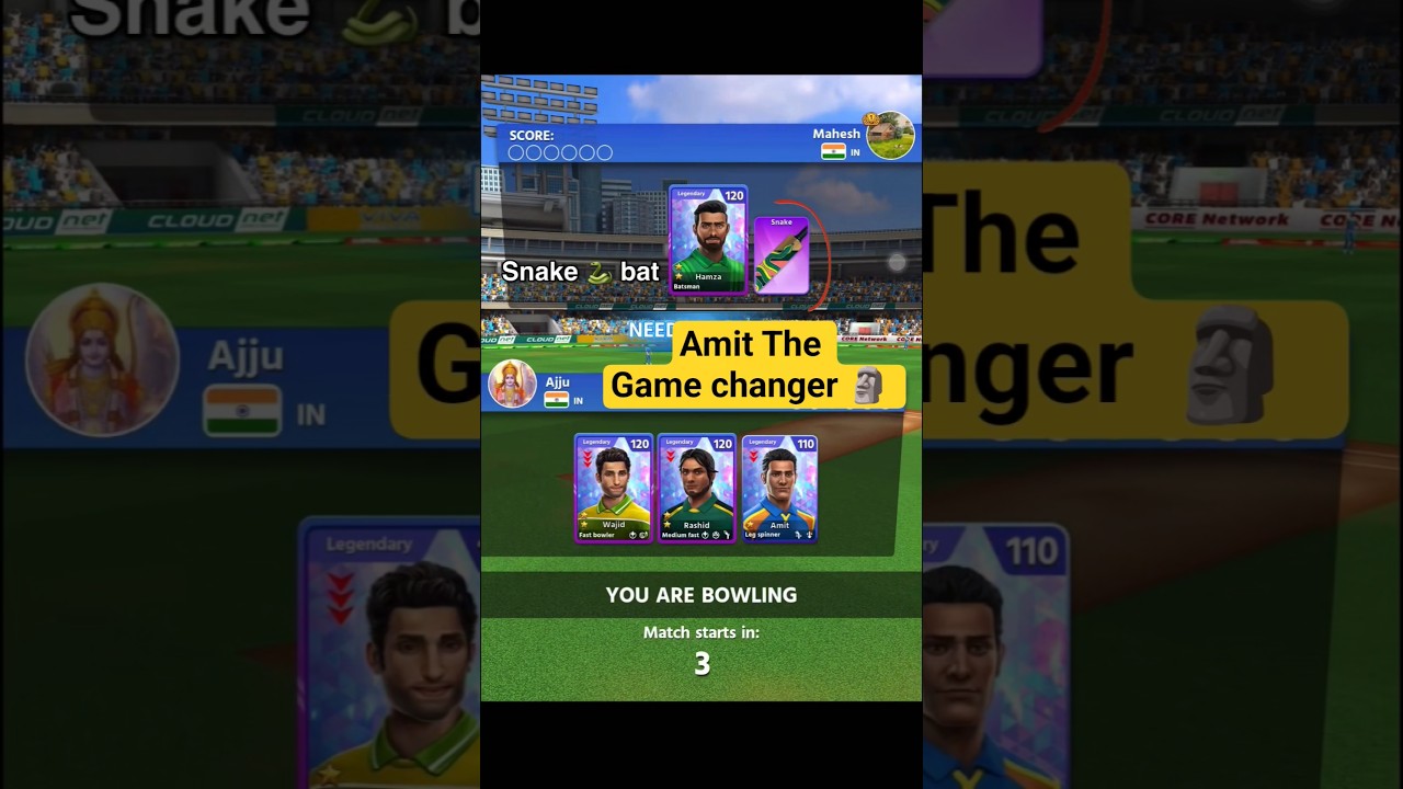 Amit The Game changer Again 🗿 in cricket league game 