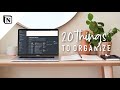 20 things you can organize with notion