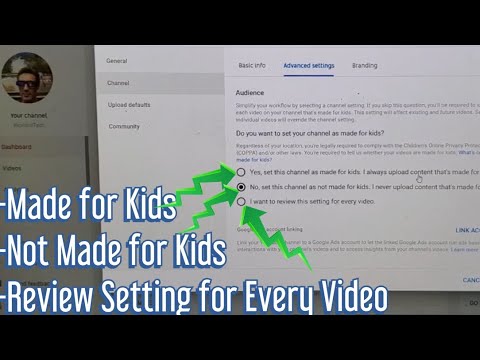 How to Set  Channel as Made for Kids, Not Made for Kids or