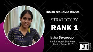 Rank 1 UPSC Indian Economic Service Exam 2020 | Esha Swaroop Shares Her Strategy for IES Exam