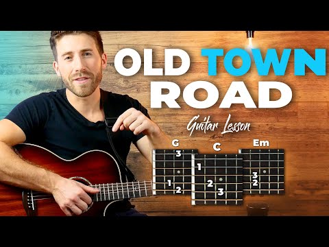 Old Town Road Guitar Tutorial - Easy Chords (Lil Nas X)
