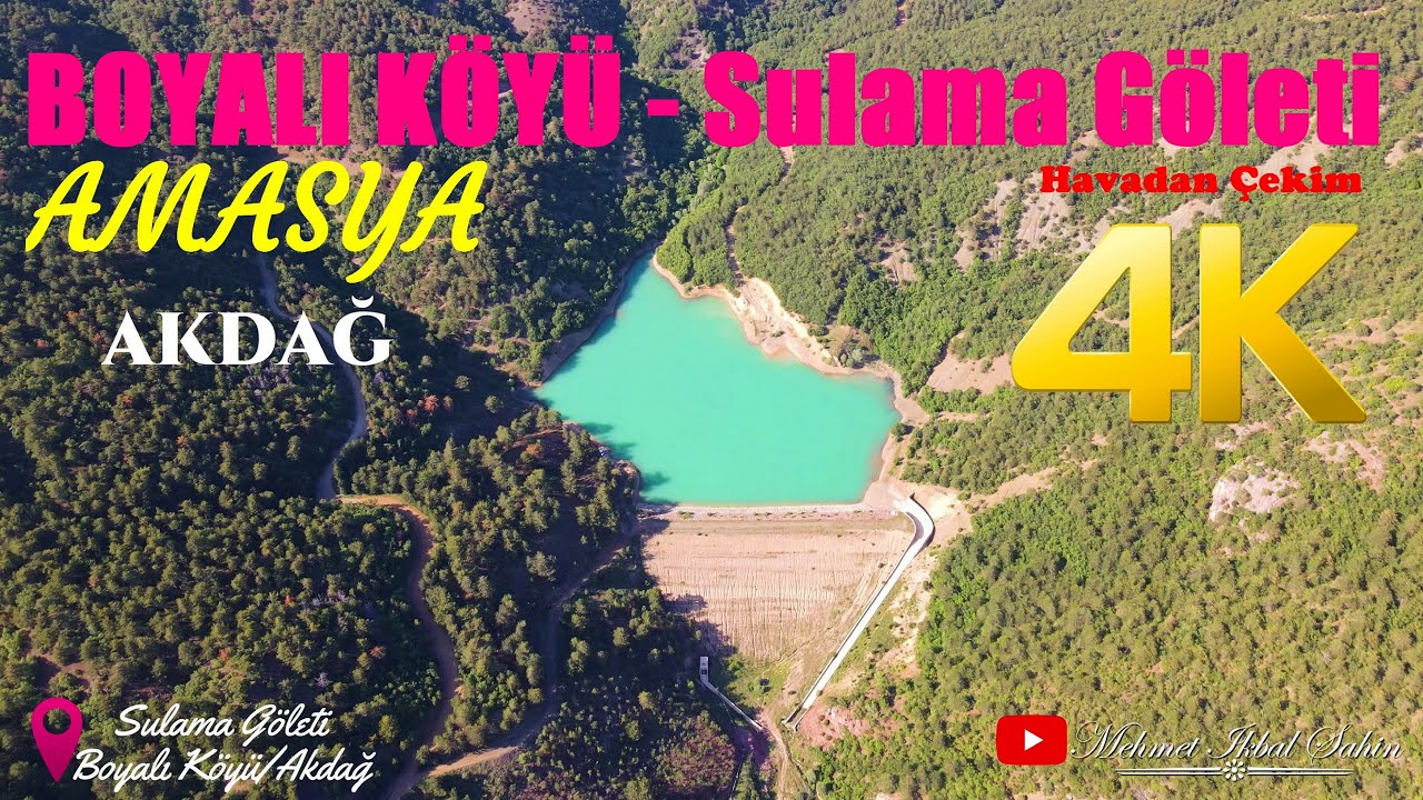 Sulama Göleti (AKDAĞ) & Boyalı Köyü (AMASYA) / 4K Havadan Çekim / Acıklı fon müziği / 19.06.2021 Cts