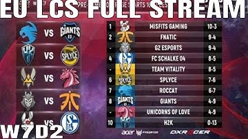 EU LCS Week 7 Day 2 Full Day Stream - EULCS W7D2 All Games