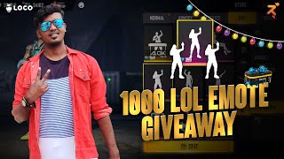 1000 LOL EMOTE MEGA GIVEAWAY || RUN GAMING GIVEAWAY ROOM MATCH