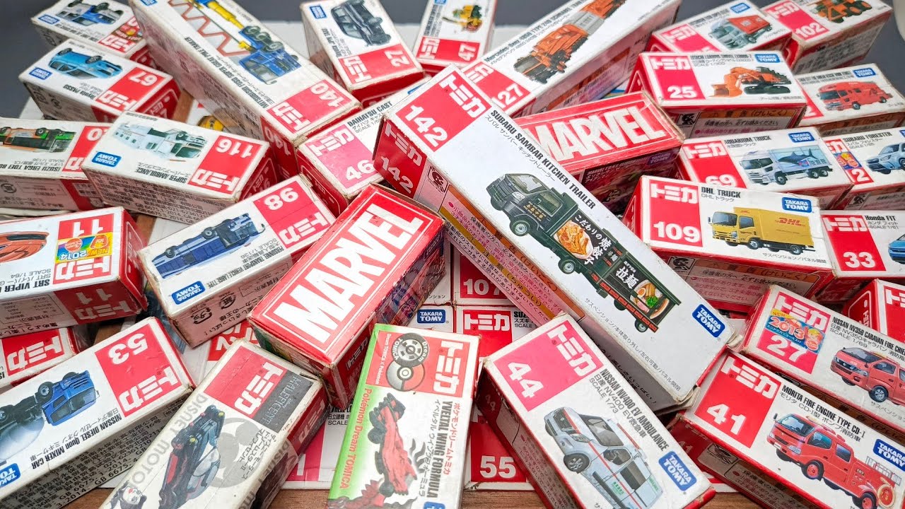 【トミカ】ミニカー大集合! Vo9 遊んだトミカを箱に入れて並べてみました。
