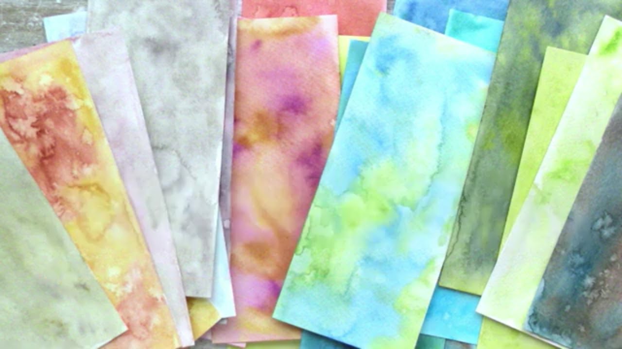 Easy Watercolor Backgrounds For Mark Making - YouTube