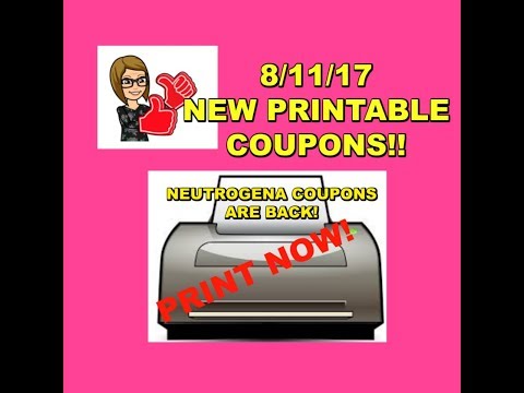 HOT!!  8/11/17 NEW PRINTABLE COUPONS | NEUTROGENA ARE BACK!