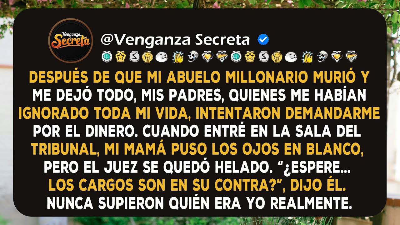 Mi mamá y mi papá pusieron los ojos en blanco cuando entré en la sala del tribunal, pero el juez se