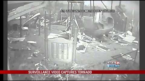 Surveillance Video Captures Tornado