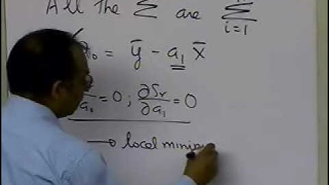 Chapter 06.03: Lesson: Linear Regression Line Corresponds to a Minimum and is Unique: Part 1 of 2