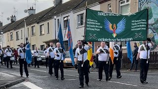 Dunloy Republican FB at Commemoration of Óglach Henry Hogan and Óglach Declan Martin in Dunloy 2024