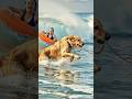Golden Retriever Saves a Girl from a Giant Wave #dog #dogstory #goldenretreiver #animalrescue