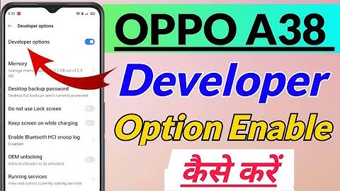 OPPO A38 me developer option kaise on kare | Oppo a38 developer option setting | Oppo a38 developer