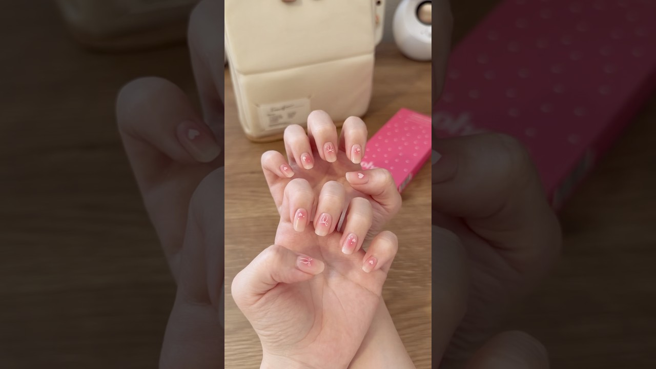 ピンクハートネイルにチェンジ💅 #ohora #ネイル #ネイルシール