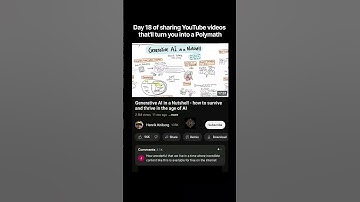 Day 18 of sharing YouTube video that