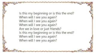 Erasure - When Will I See You Again Lyrics