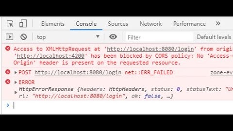 Fix "Acess has been blocked by CORS policy : No 