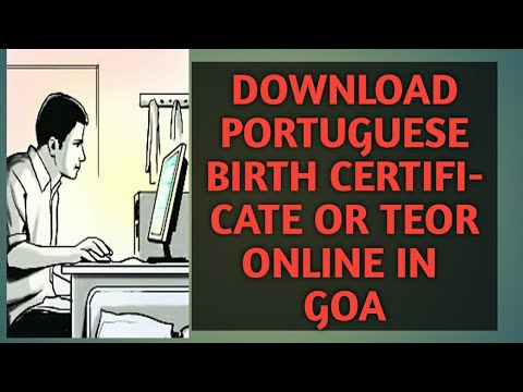 Download Portuguese Birth certificate or teor Online Goa 2019|konkani