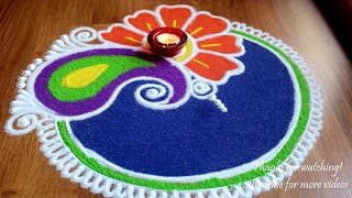 Rangoli designs with colours by shital daga,free hand rangoli designs -  YouTube