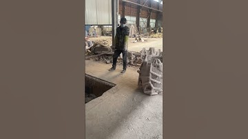 Amazing bronze casting process! Pouring the bronze into the mold! #artist #sculpture #statue #cast