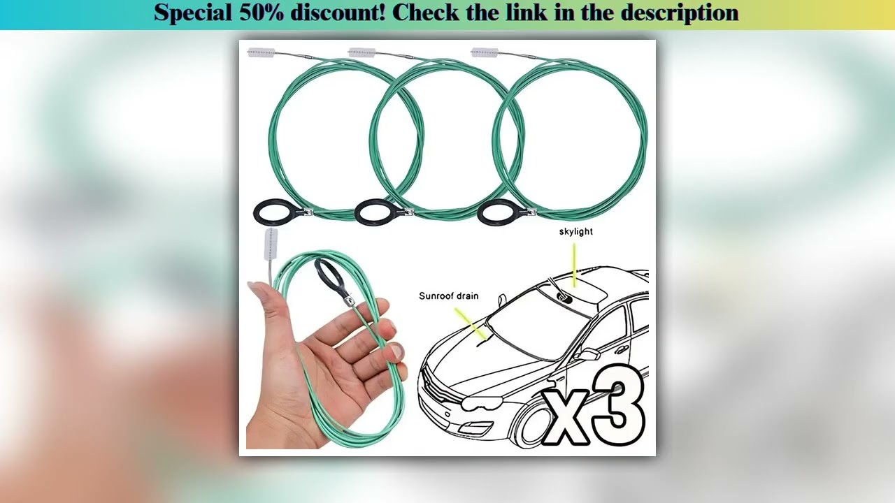 Top 3m Drain Hole Cleaning Brush Flexible Car Drain Dredge Sunroof Cleaning Scrub Brush Tool Accesso