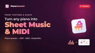YouTube Videos to Piano Sheet Music & MIDI — Convert Any Song with AI YouTube Videos to Piano Sheet Music & MIDI — Convert Any Song with AI