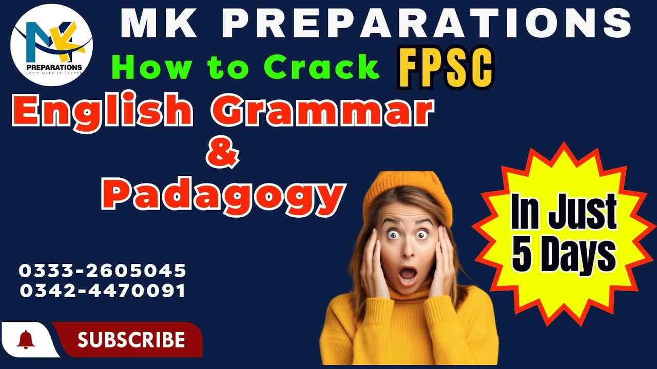 How to Prepare Pedagogy & English Grammar Portion for FPSC Lecturer ...