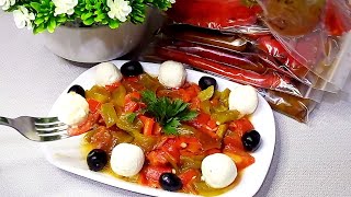 طريقة تخزين الفلفل المشوي🌶️🌶️ في المجمد(الفريزر)/سلطةصيفية🥗⛱️ من الفلفل سهله وسريعة🍴