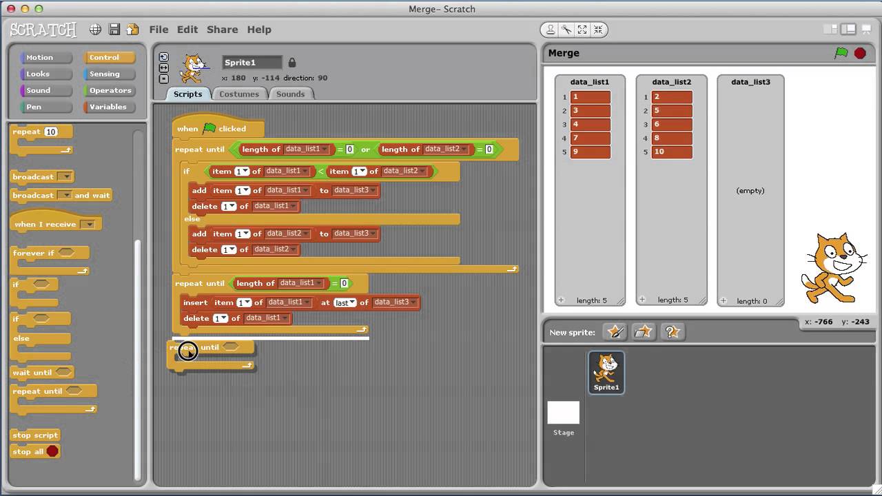 Merge lists list. Скретч игры. Списки в скретч. Пузырьковая сортировка в скретч. Scratch сортировка списка.