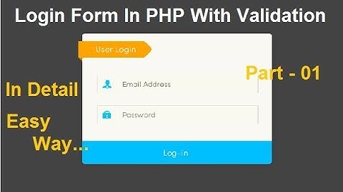 Login Form In PHP And MYSQL With Validation In Hindi | Part - 1 | CSEtutorials