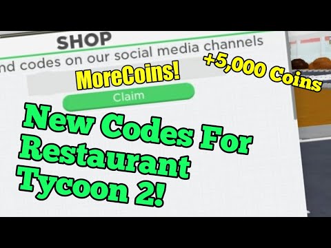 Roblox Restaurant Tycoon 2 Codes Youtube