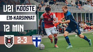 U21 Highlights: Itävalta-Suomi 2-3 | UEFA U21 EURO 2023 -karsinnat | 3.6.2022