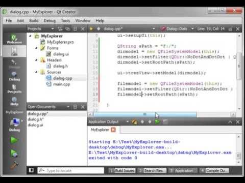 C++ Qt 49 QFileSystemModel a simple file explorer example - YouTube