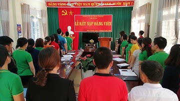 Lễ chào cờ kết nạp đảng viên mới cho đồng chí Trần Mạnh Cường