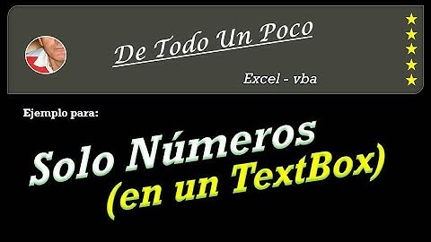 Validar TextBox para que solo acepte números