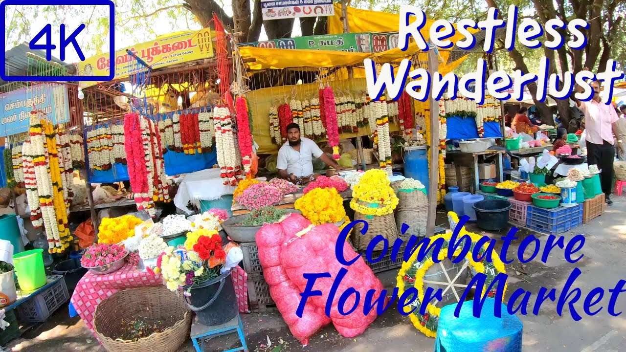 [4K] Coimbatore Flower Market YouTube